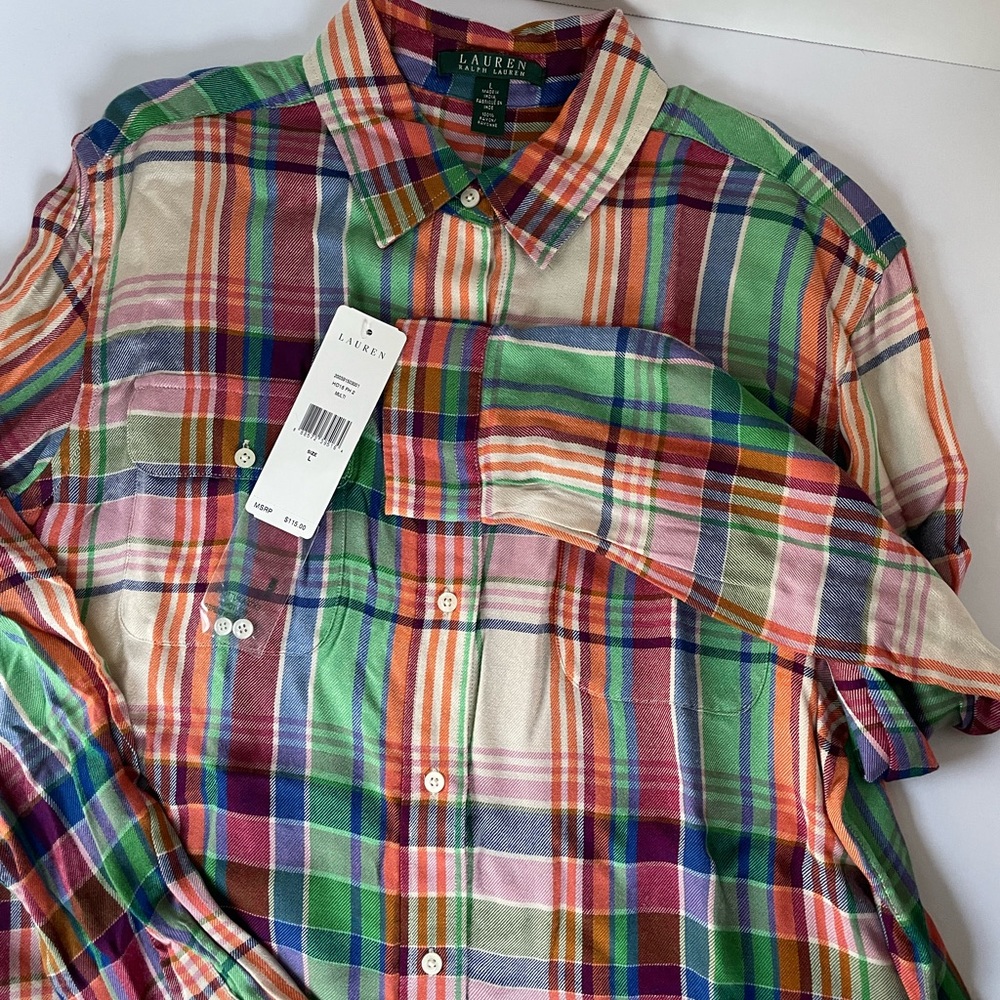 Ralph Lauren button down shirt, L. NWT.